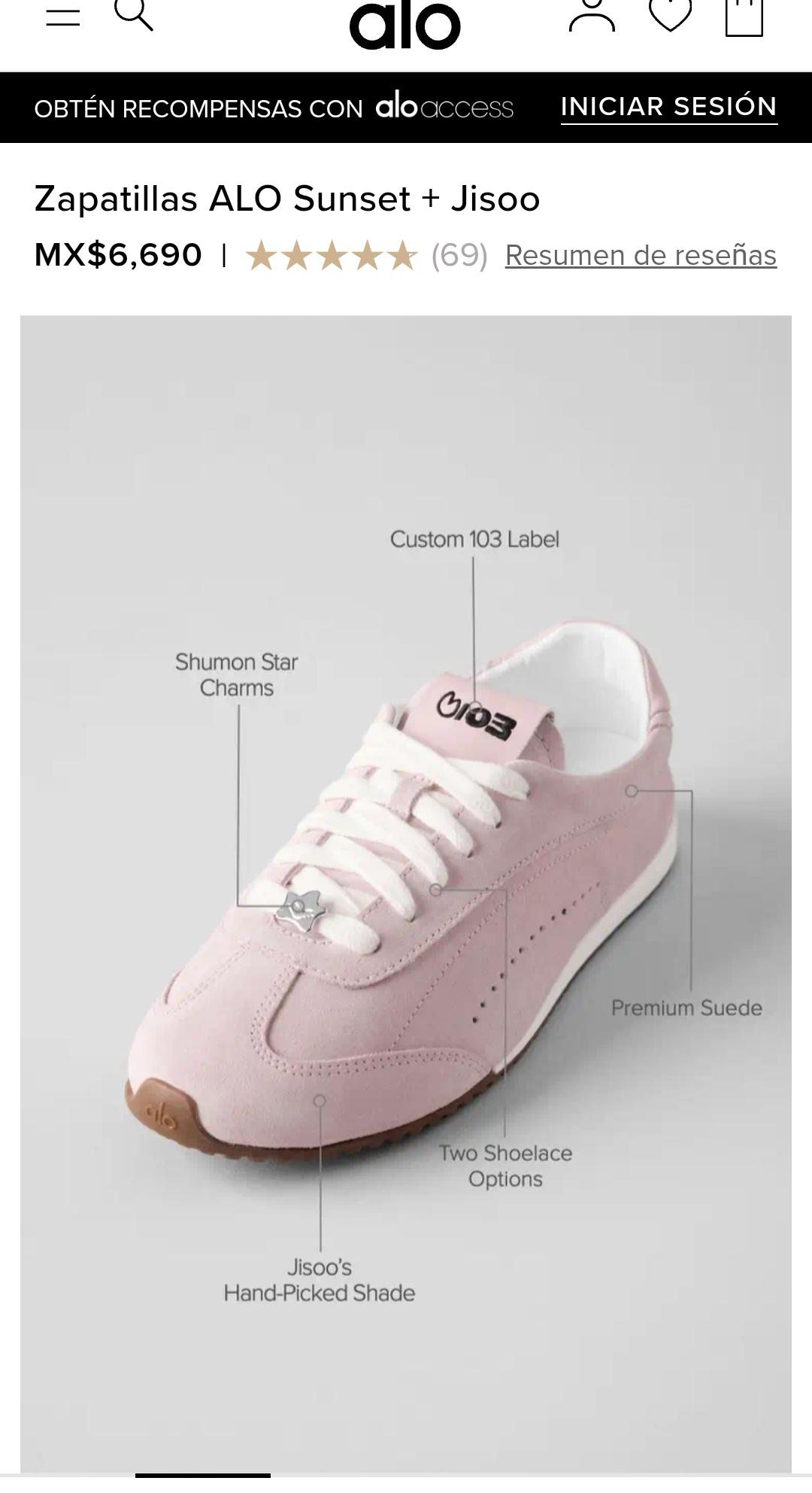 Tennis de color rosado