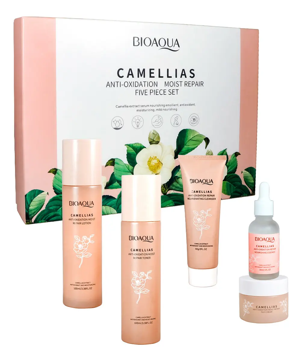 Set De Cuidado Facial Bioaqua Con Extracto De Camellias Kit