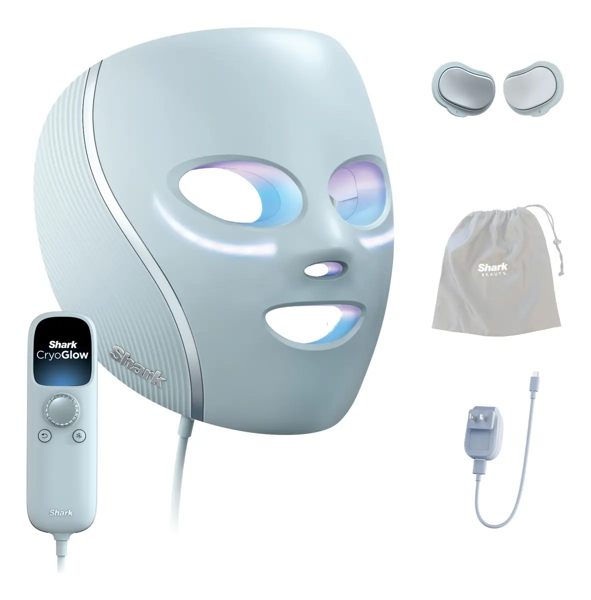 Shark CryoGlow Máscara LED Antiedad y Anti-Acné Enfriamiento para el Contorno de Ojos 4 Tratamientos Tecnología iQLED