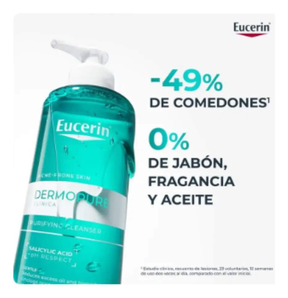 Eucerin Gel Limpiador Purificante Dermopure Clinical Facial 200ml