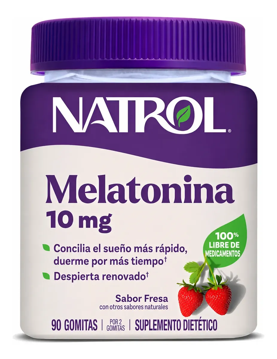 Melatonina Natrol 10 Mg 90 Gomitas Fresa Sueño