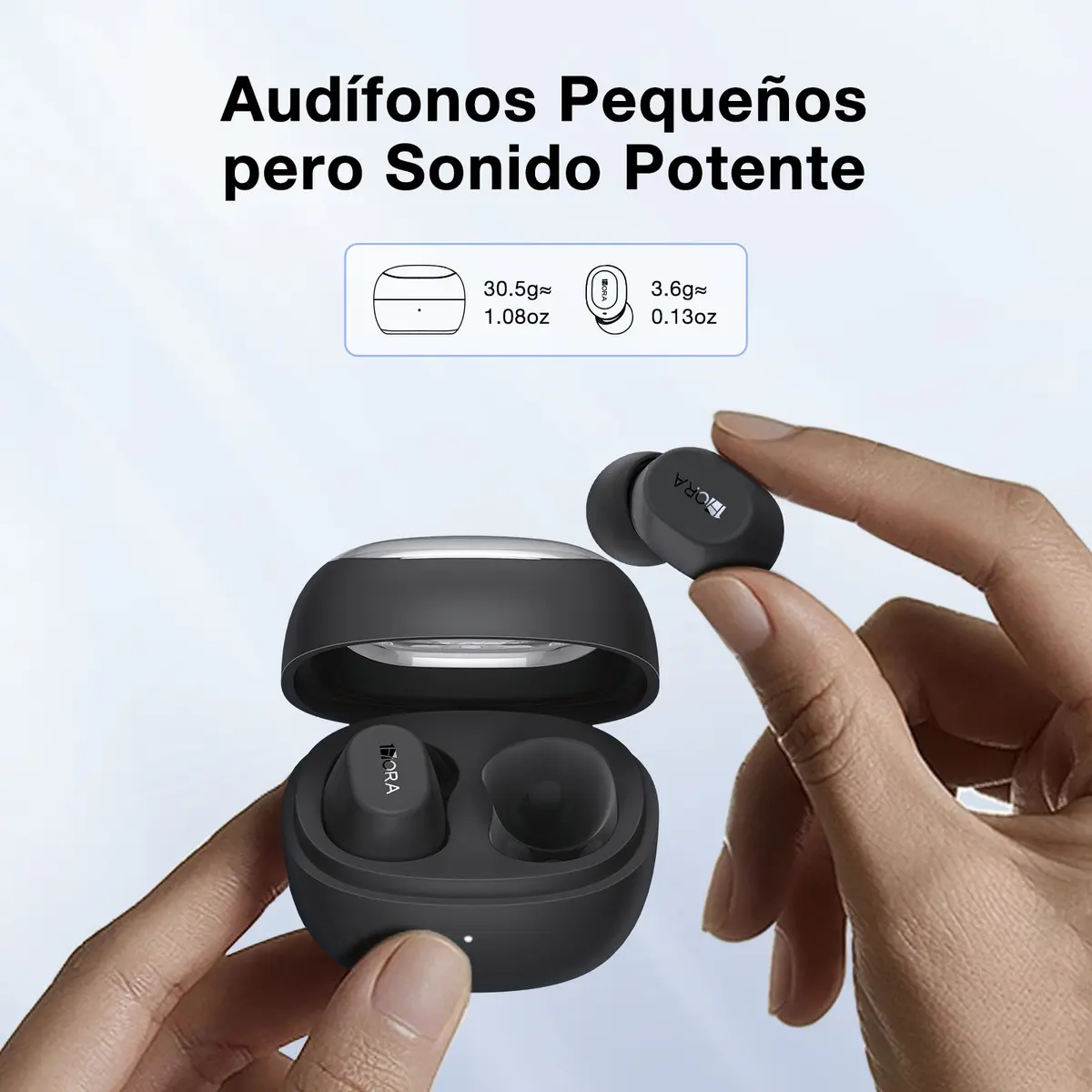 Audifonos Inalambricos 1Hora AUT208 In Ear Manos Libres Bluetooth 5.3 Color Negro