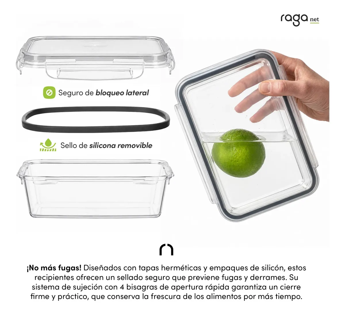 Recipientes Herméticos De Almacenamiento De Cocina 12 Pz