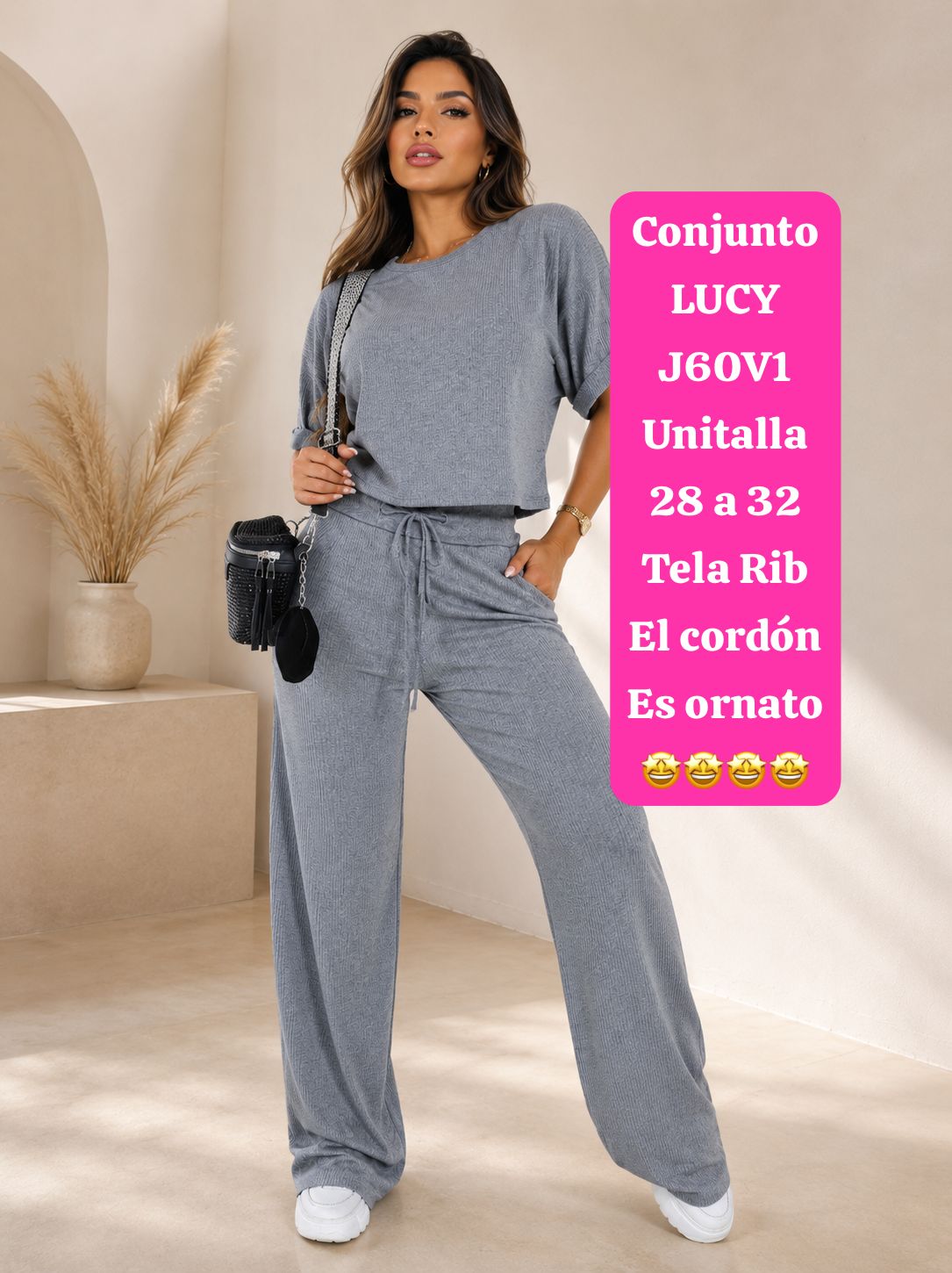 🌻 SET. 2. PZ. LUCY TELA. RIB 🌻 AJUSTABLE . COMFORT . LIGERO FRESCO 💦 🌻 UNITALLA. . 28. A. 32. 🌻