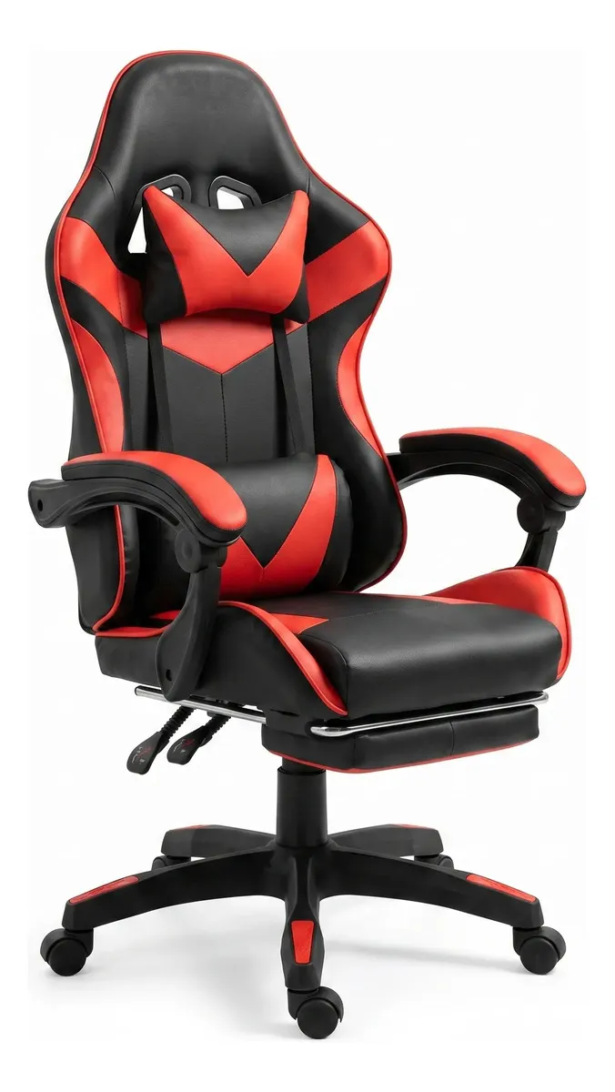 Sillas Oficina Gamer Usb Masaje Ejecutiva Girable Reclinable Color Rojo